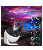 نمایش نور کهکشانی پروژکتور فضایی روی سقف اتاق خواب