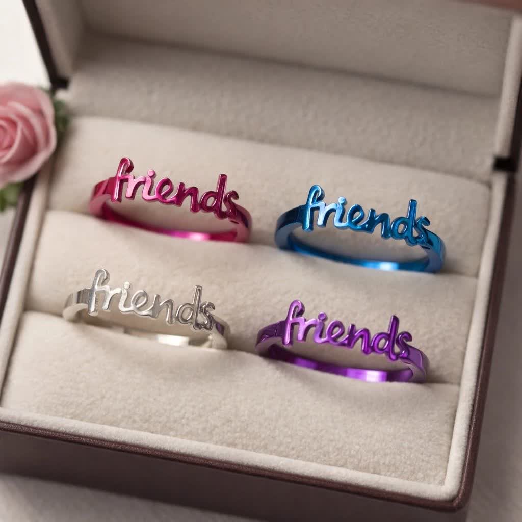 اپک انگشتر فانتزی رنگی friends
