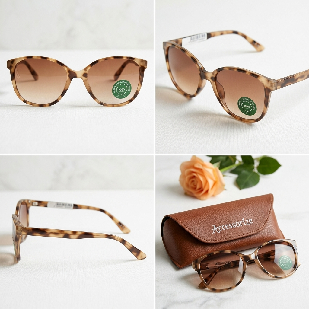 عینک آفتابی پلنگی زنانه از برند Accesories